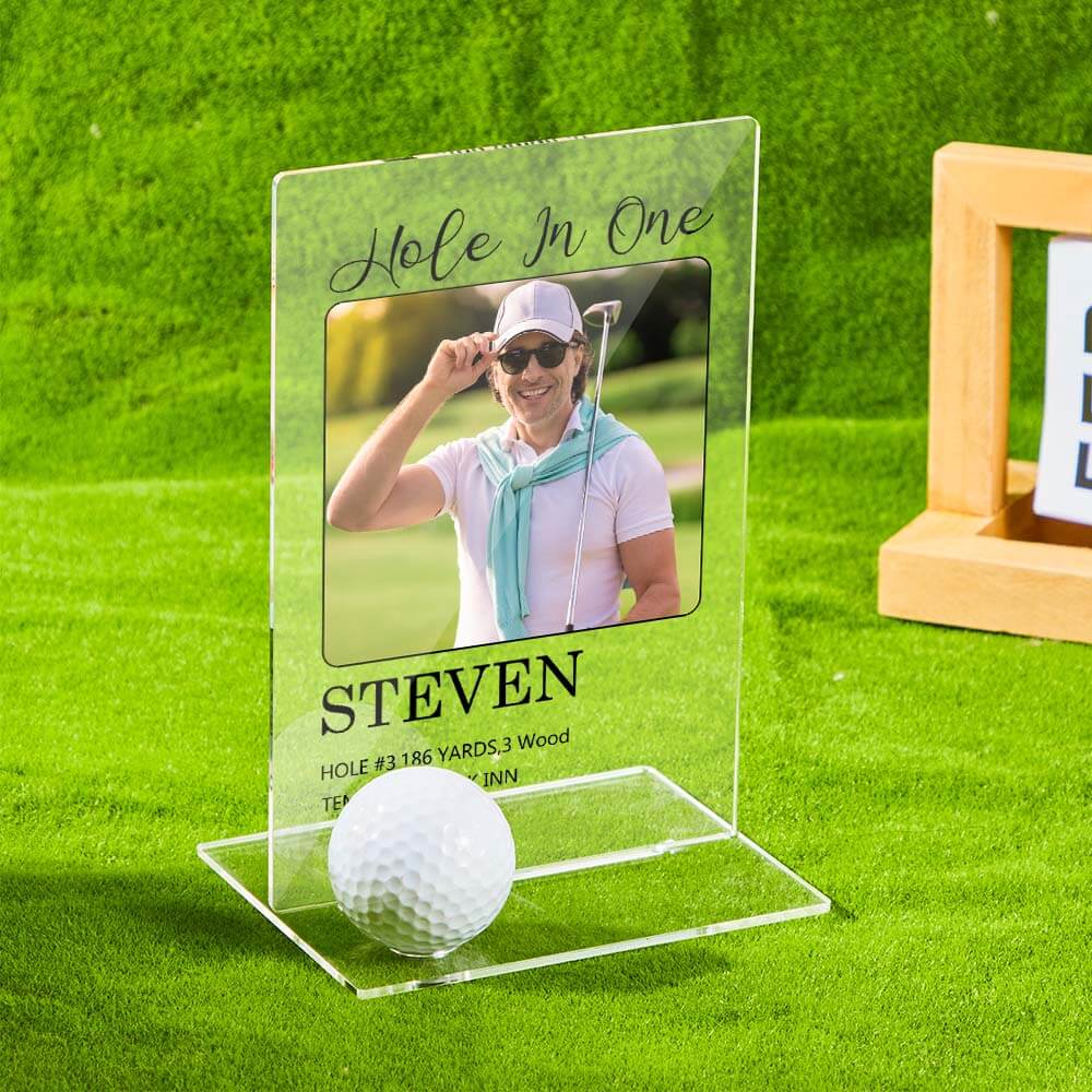 Personalized Photo Acrylic Golf Plaque Trophy