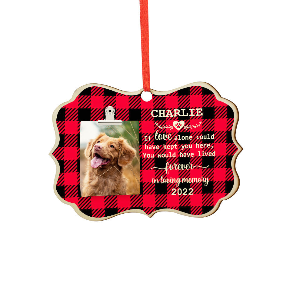 Personalized Photo Christmas Ornament Wooden Pet Memorial 