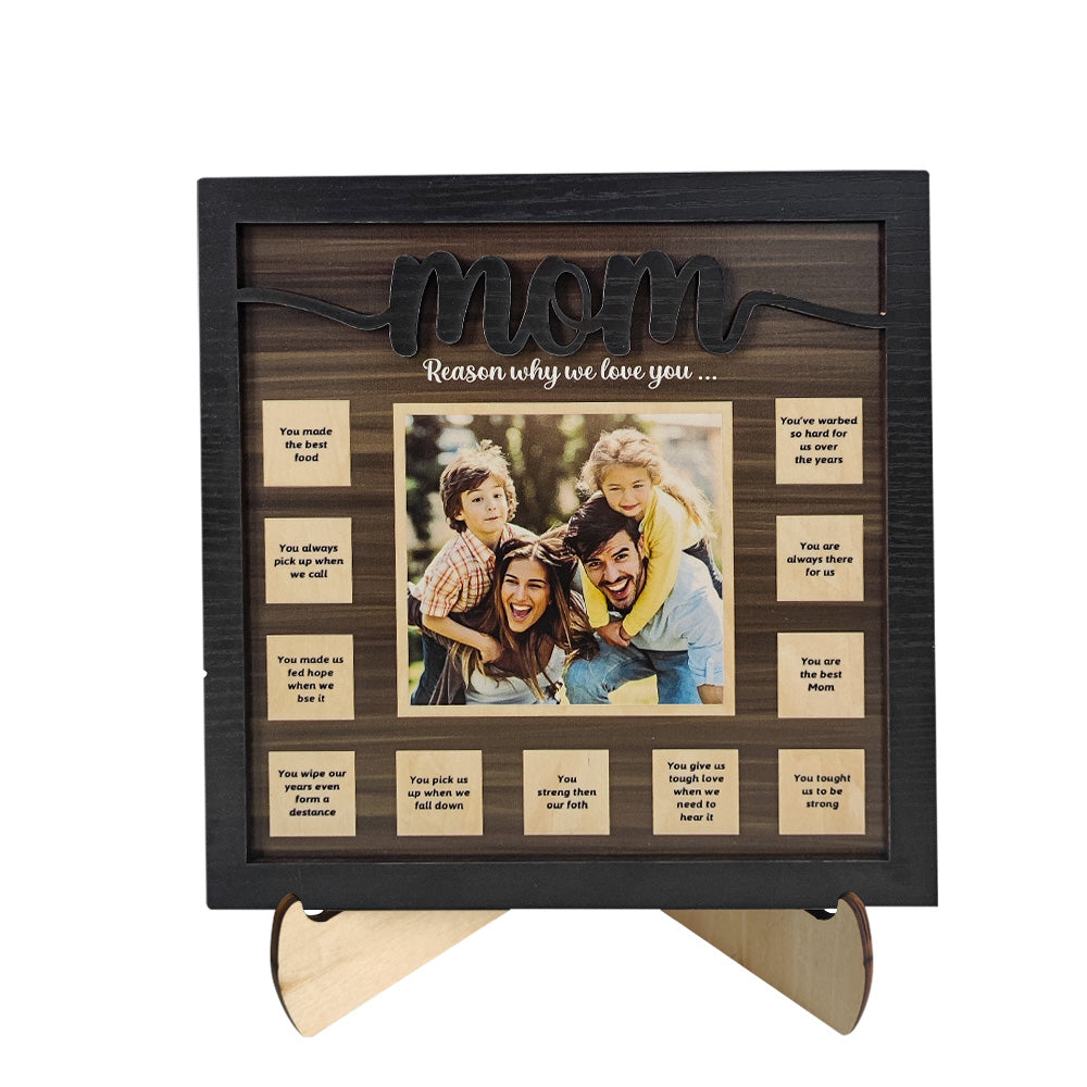 Personalized Wooden Ornament 12 Reasons Why We Love You Plaque Unique Gift for Mom - Premium plaque from MadeMine - Just $24.99! Shop now at giftmeabreak