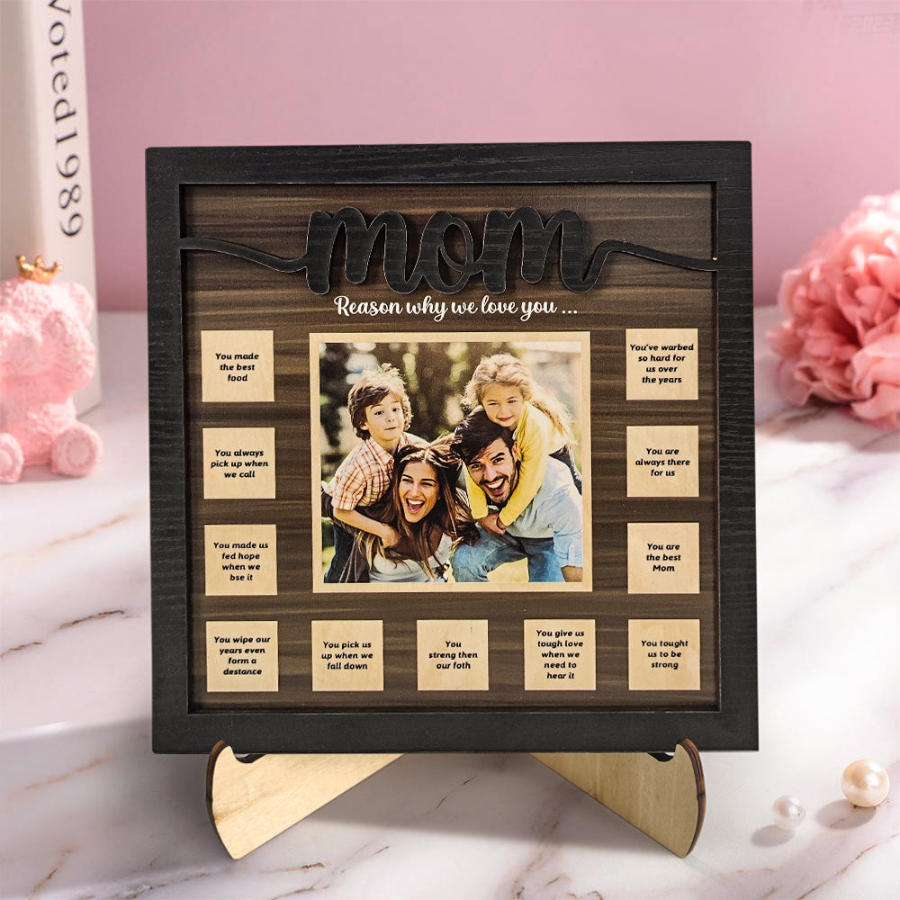 Personalized Wooden Ornament 12 Reasons Why We Love You Plaque Unique Gift for Mom - Premium plaque from MadeMine - Just $24.99! Shop now at giftmeabreak