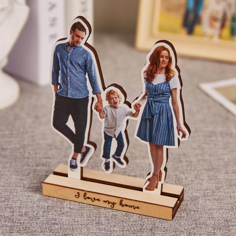 Personalized Custom Cut Out Standing Photo Frame Desktop