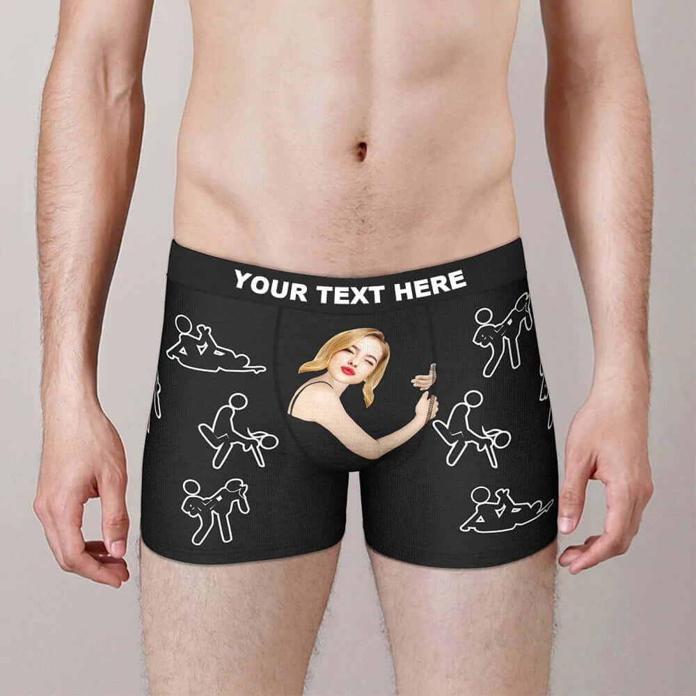 Men's Personalized Your Face Photo Custom Sexy Naughty Boxers