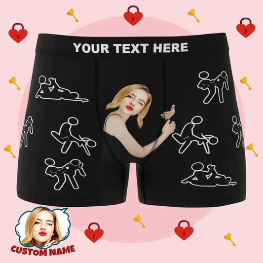 Men's Personalized Your Face Photo Custom Sexy Naughty Boxers - Premium boxers from MadeMine - Just $19.99! Shop now at giftmeabreak
