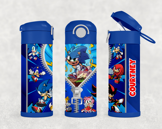 Personalized Sonic the Hedgehog Video Game 12oz Stainless Steel Kids Tumbler