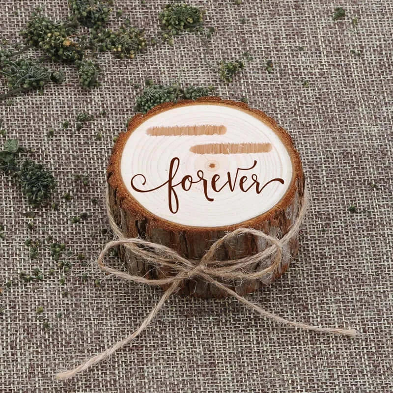 Personalized Wedding Ring Bearer Box Rustic Wedding Ring Box