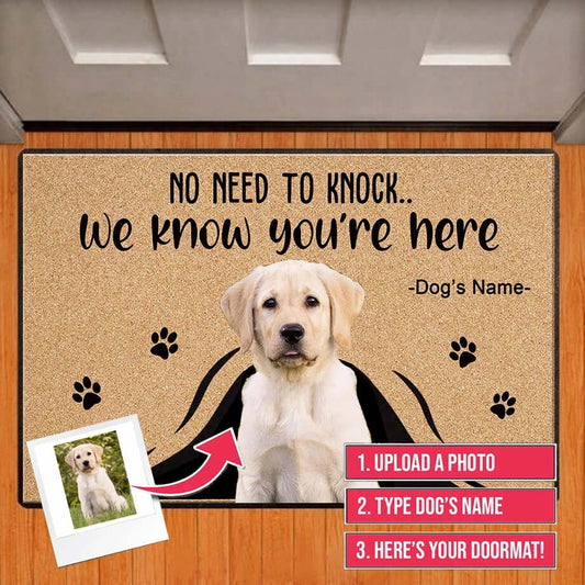 Personalized Dog Photo Welcome Mat Doormat
