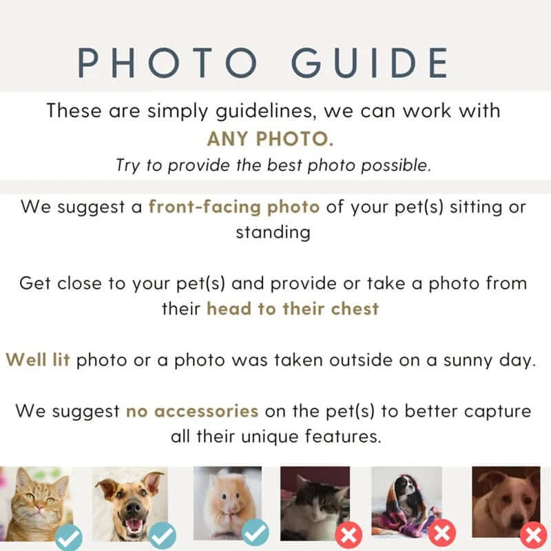 Custom Pet Portrait Waterproof Anti-Slip Dog/Cat Placemat