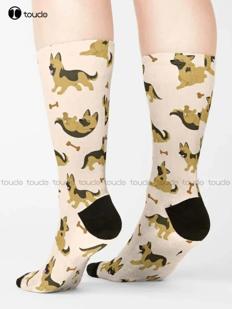 Adorable German Shepherd Puppy Dog Socks