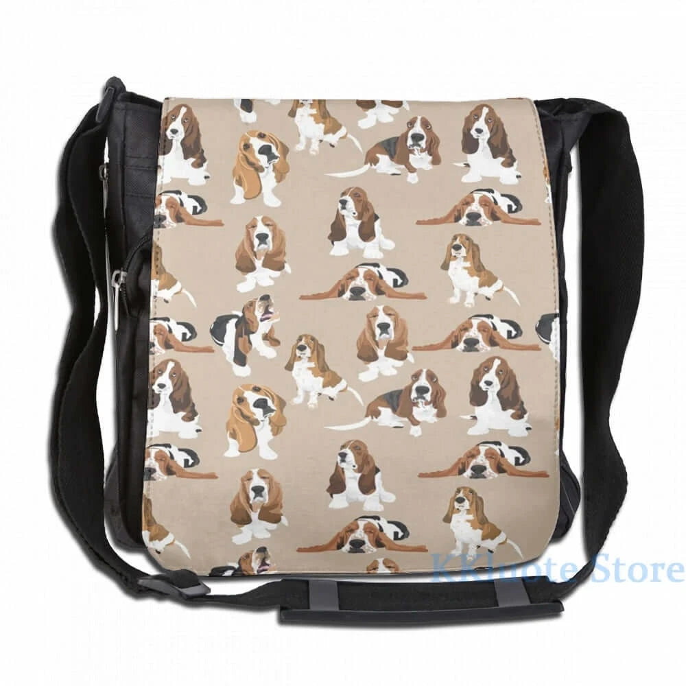 Basset Hound USB Charge Backpack, Laptop Bag, Drawstring Bag