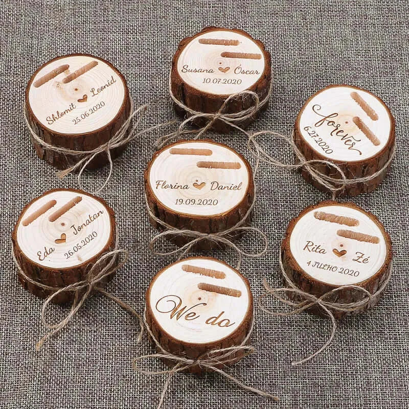 Personalized Wedding Ring Bearer Box Rustic Wedding Ring Box