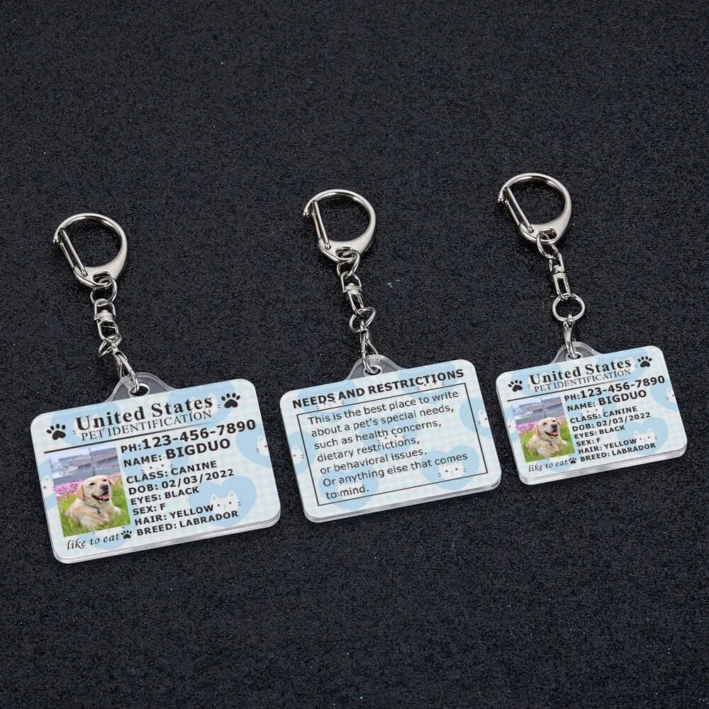 Personalized Custom Acrylic Pet ID Card Collar Tag