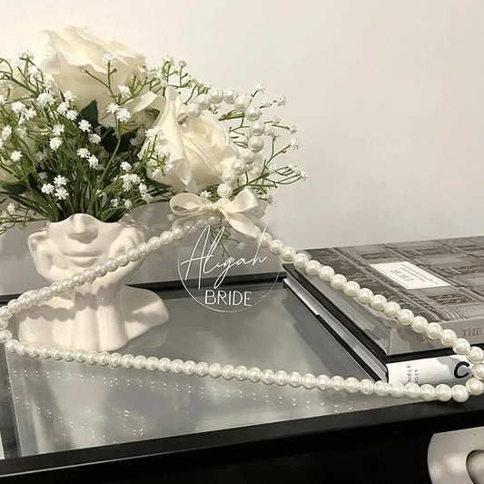 Personalized Pearl Wedding Bride Groom Hanger