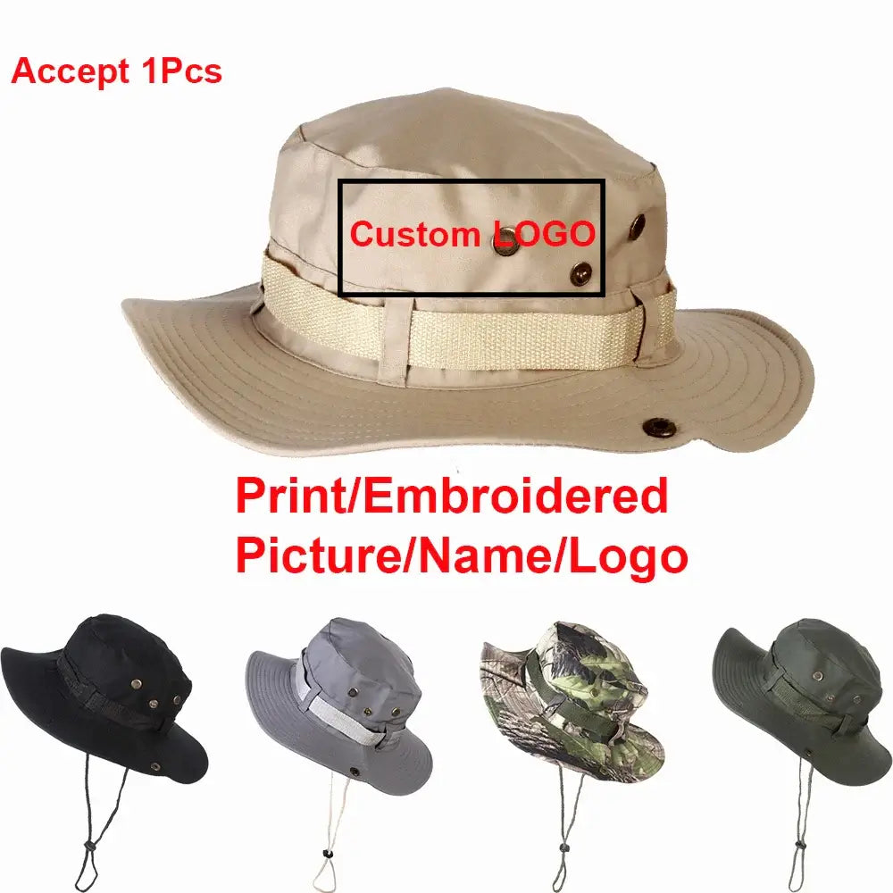 Custom LOGO Print Fisherman's Bucket Hat Unisex