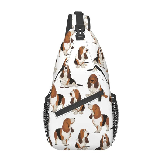 Basset Hound Dog Crossbody Sling Bag