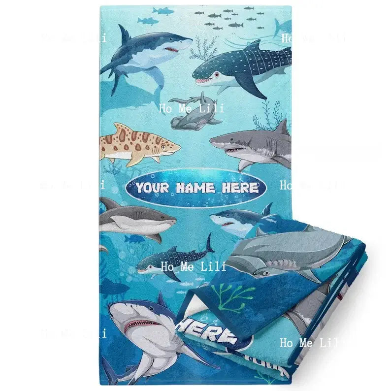 Personalized Kid’s Shark Beach Towel