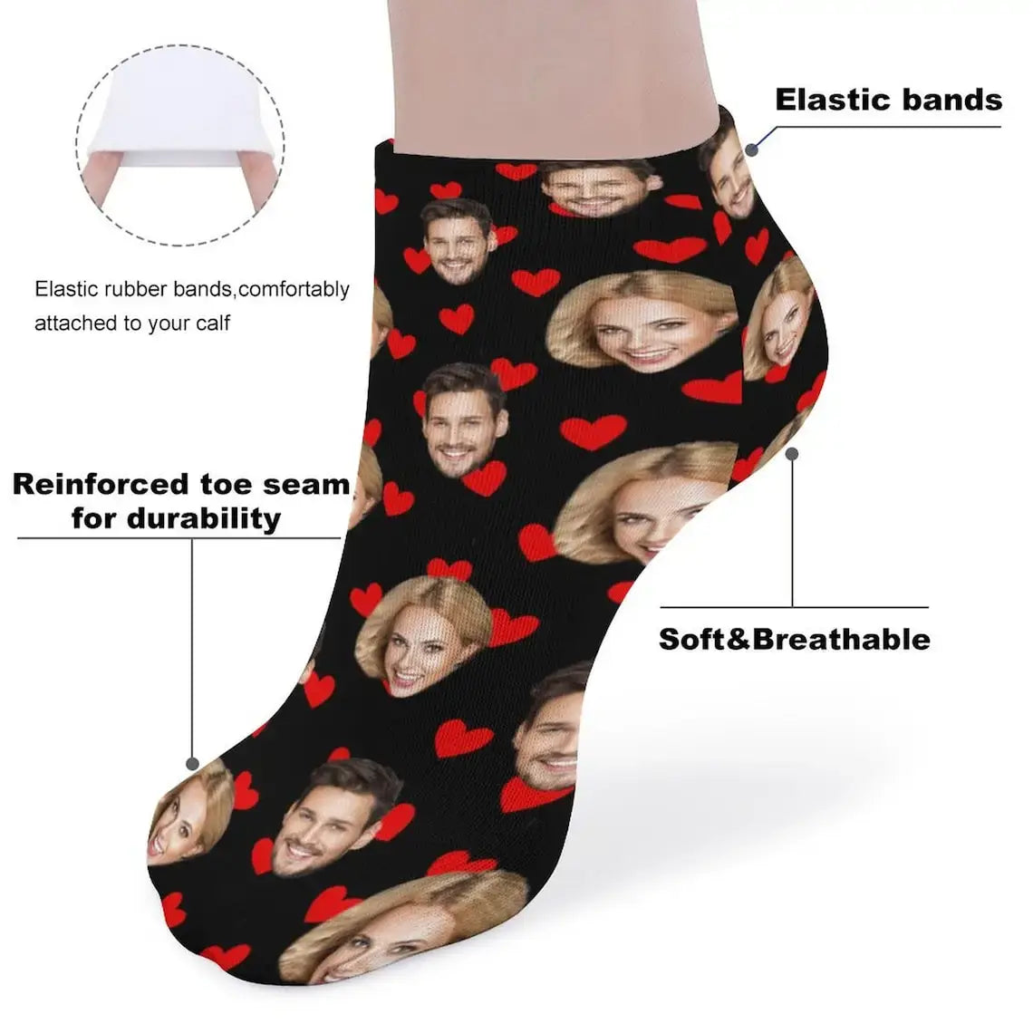 Custom Photo Face Ankle Socks