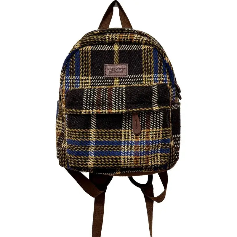 Personalized Embroidered Children's Plaid Backpack