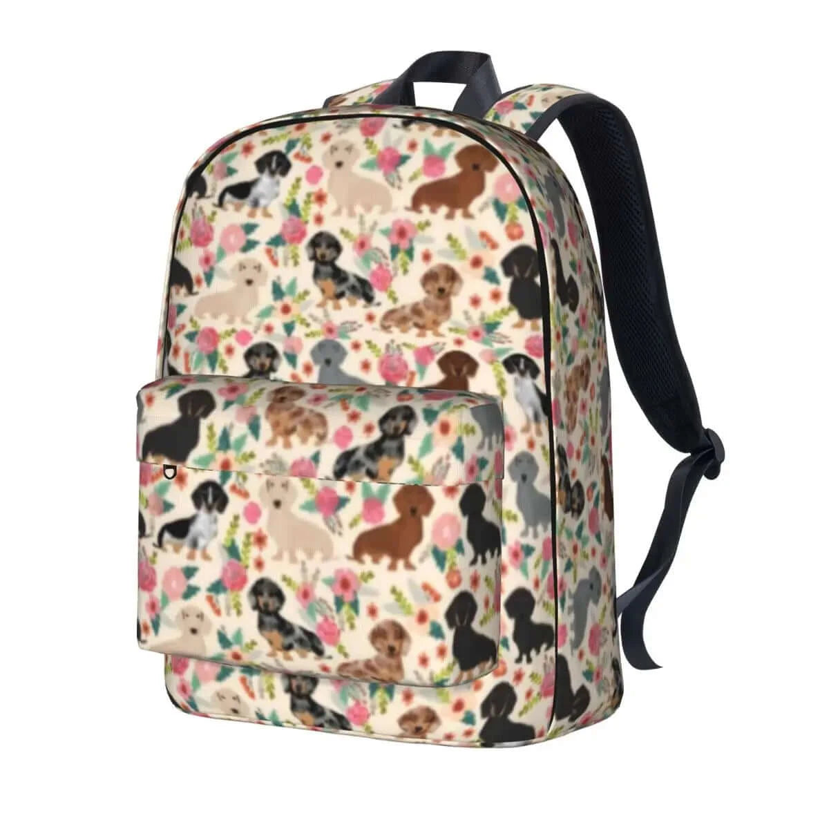 Floral Dachshund Backpack