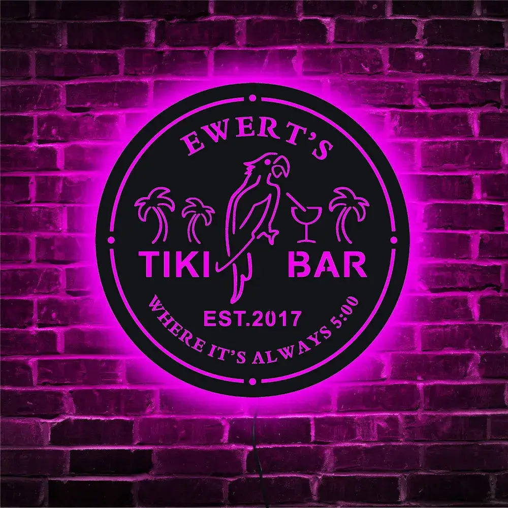 Personalized LED Neon Tiki Bar Parrot Sign LED