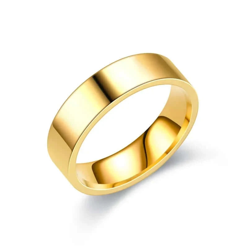 Personalized Engraved Signature 6mm Thick Band Ring
