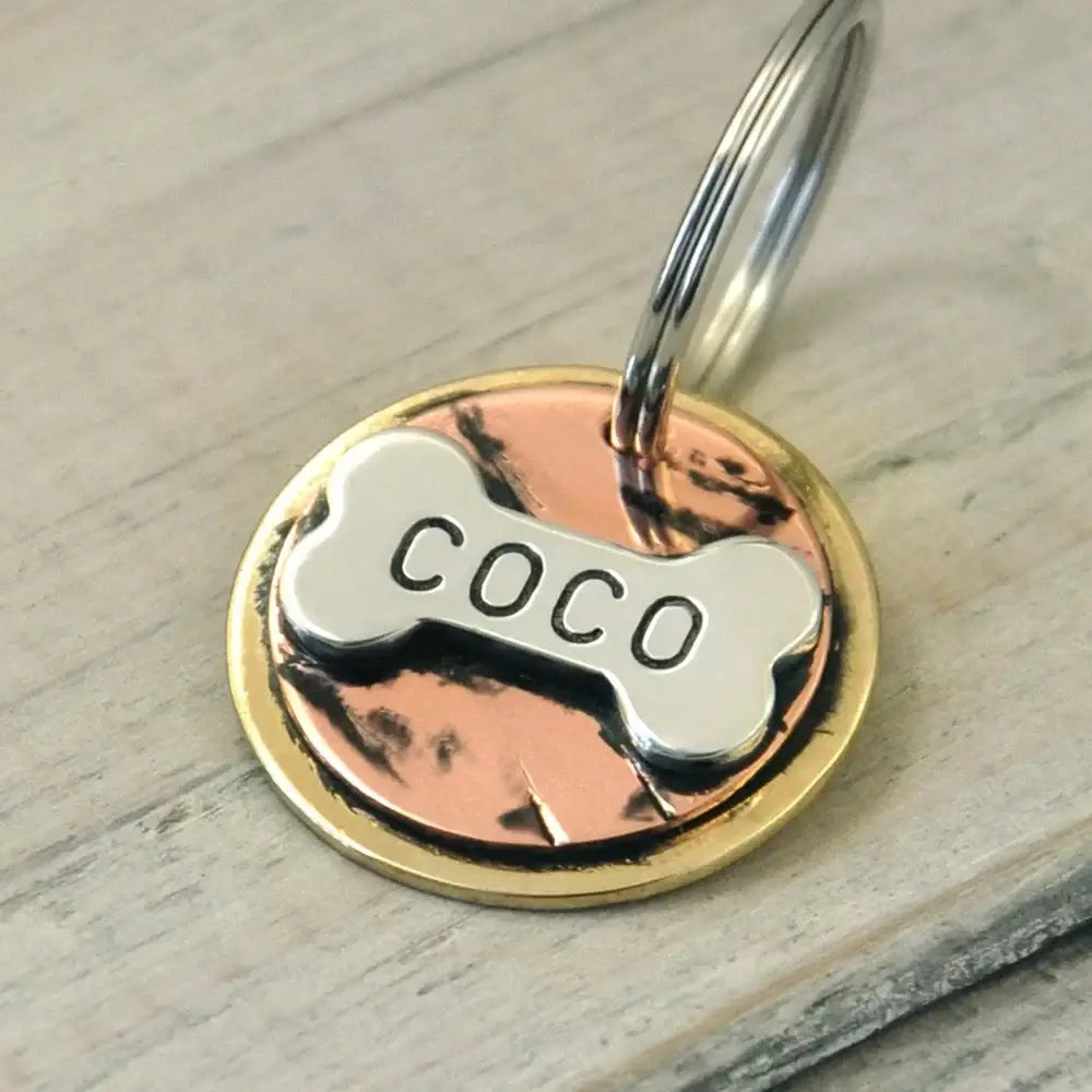 Personalized Engraved Hammered Custom Pet ID Tag