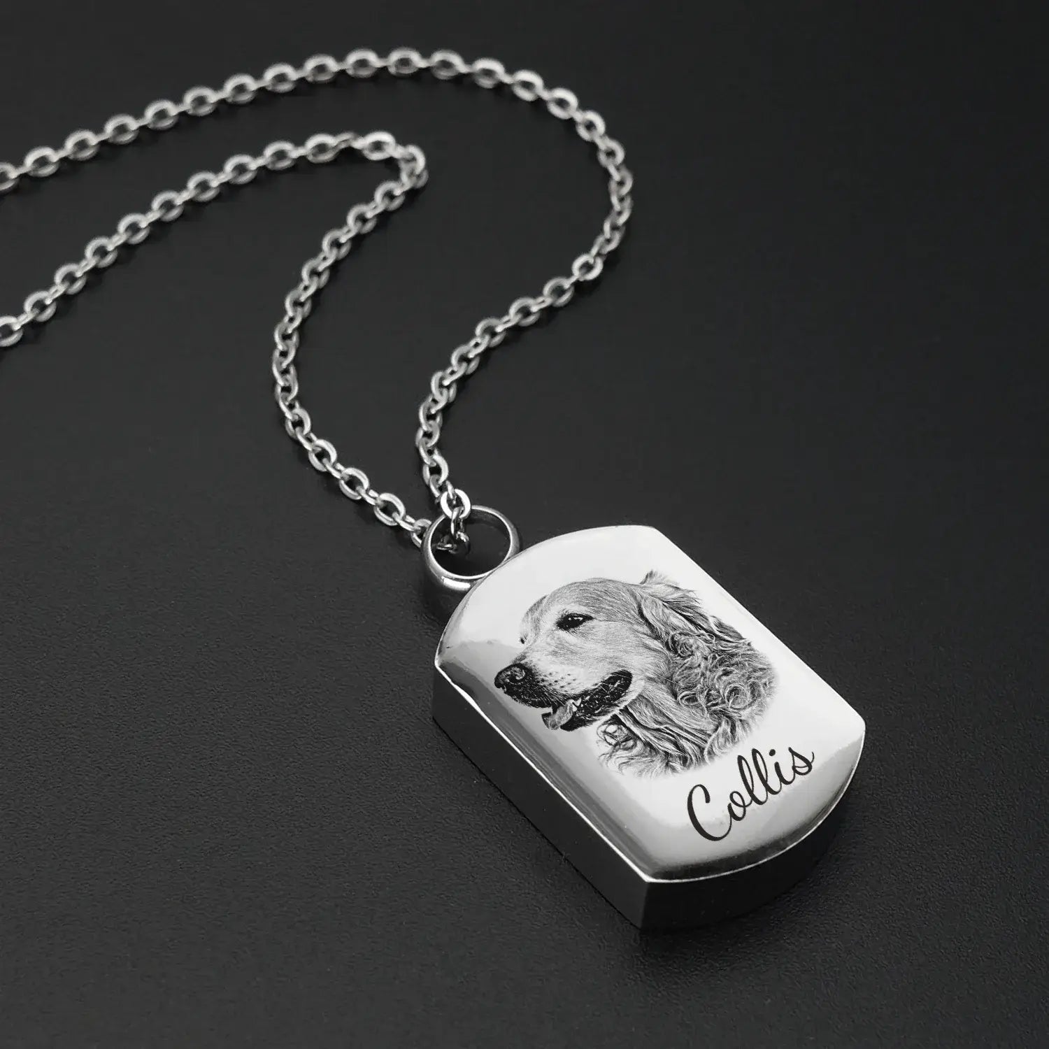 Custom Personalized Pet Photo Pendant Cremation Necklace