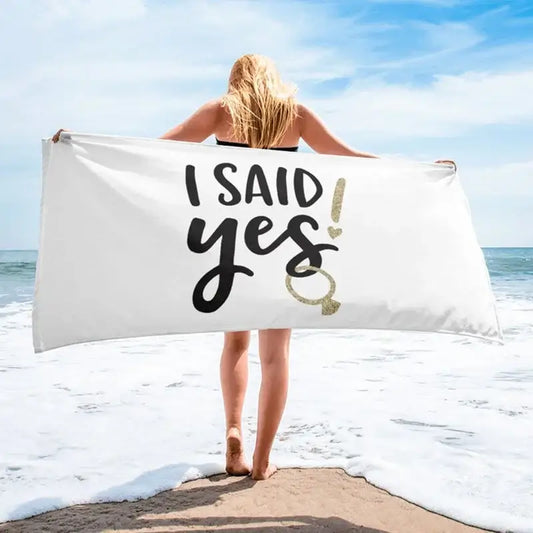 I Said Yes Honeymoon Beach Towel