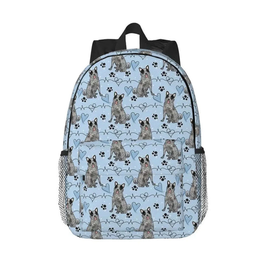 LOVE Blue Heeler Australian Cattle Dog Backpack