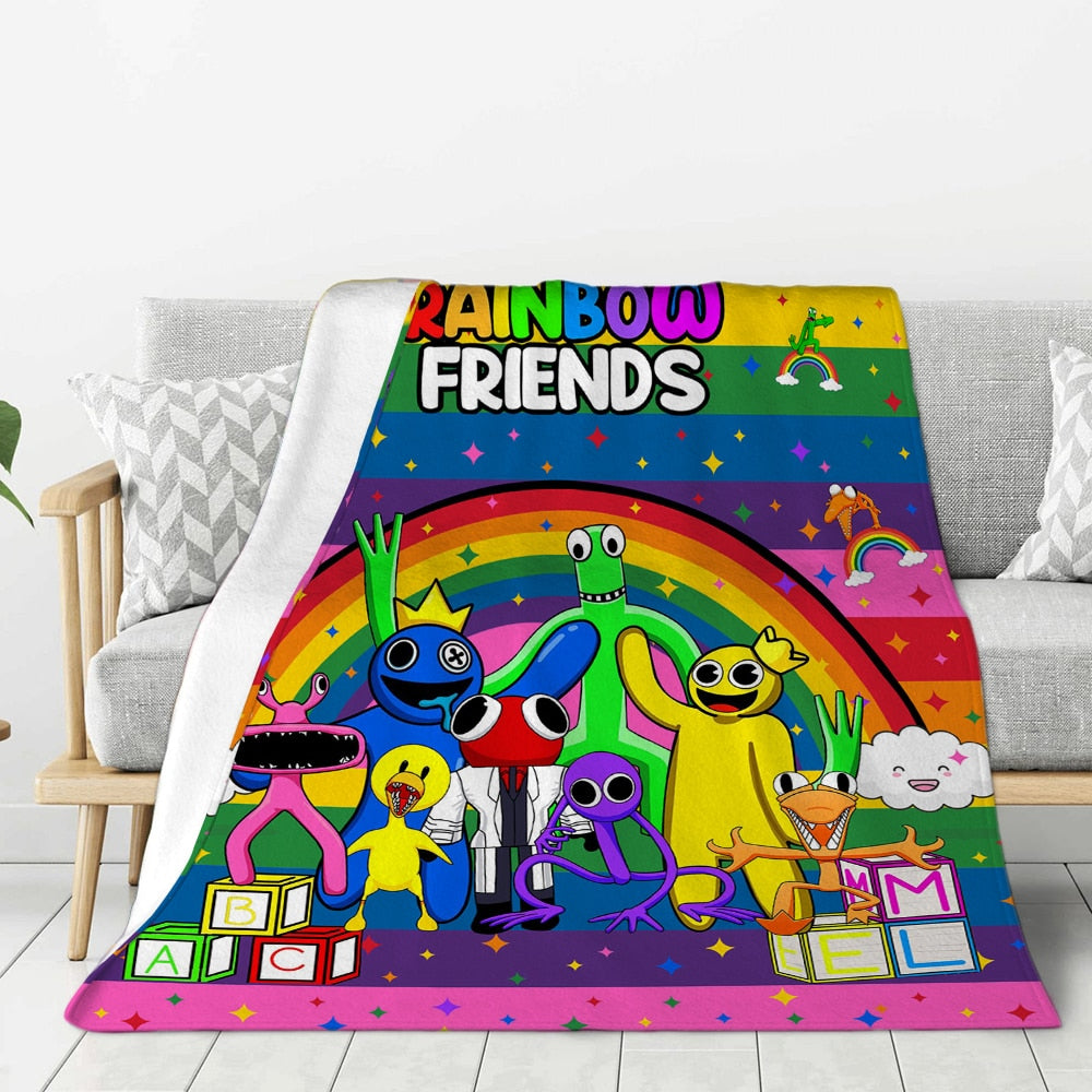 Rainbow Friends Flannel Blanket for Children