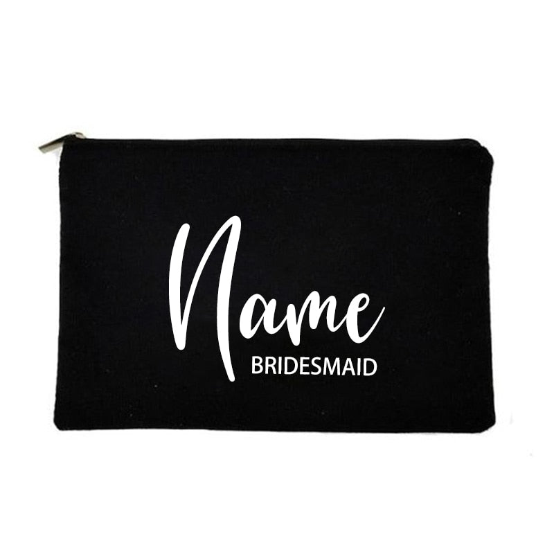 Personalized Name Bridesmaid Cosmetic Bag Bachelorette Party Makeup Bag Toiletries Organizer Pouch - Premium  from giftmeabreak - Just $3.39! Shop now at giftmeabreak
