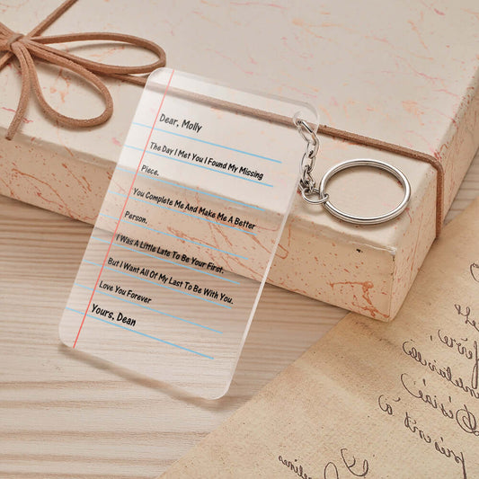 Personalized Custom Acrylic Love Letter Keychain