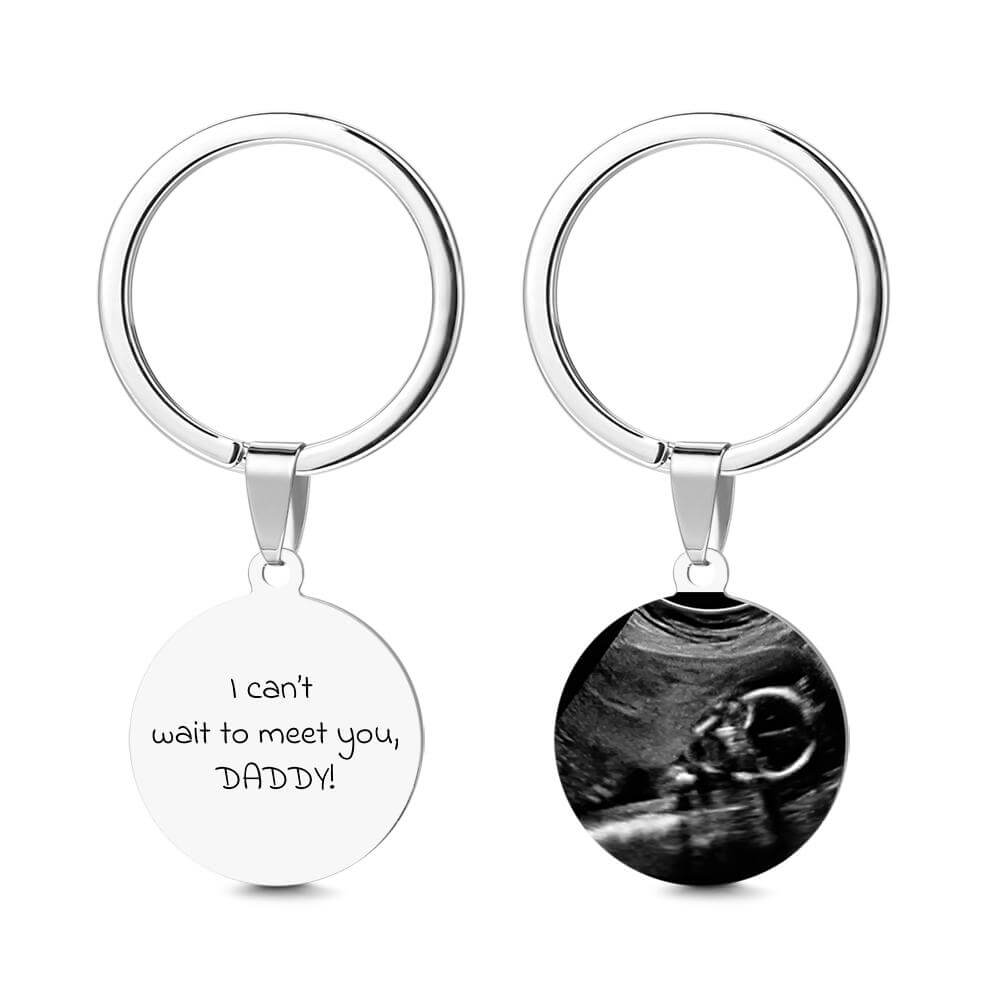 Daddy to Be Keychain Sonogram Ultrasound Baby Announcement Keychain