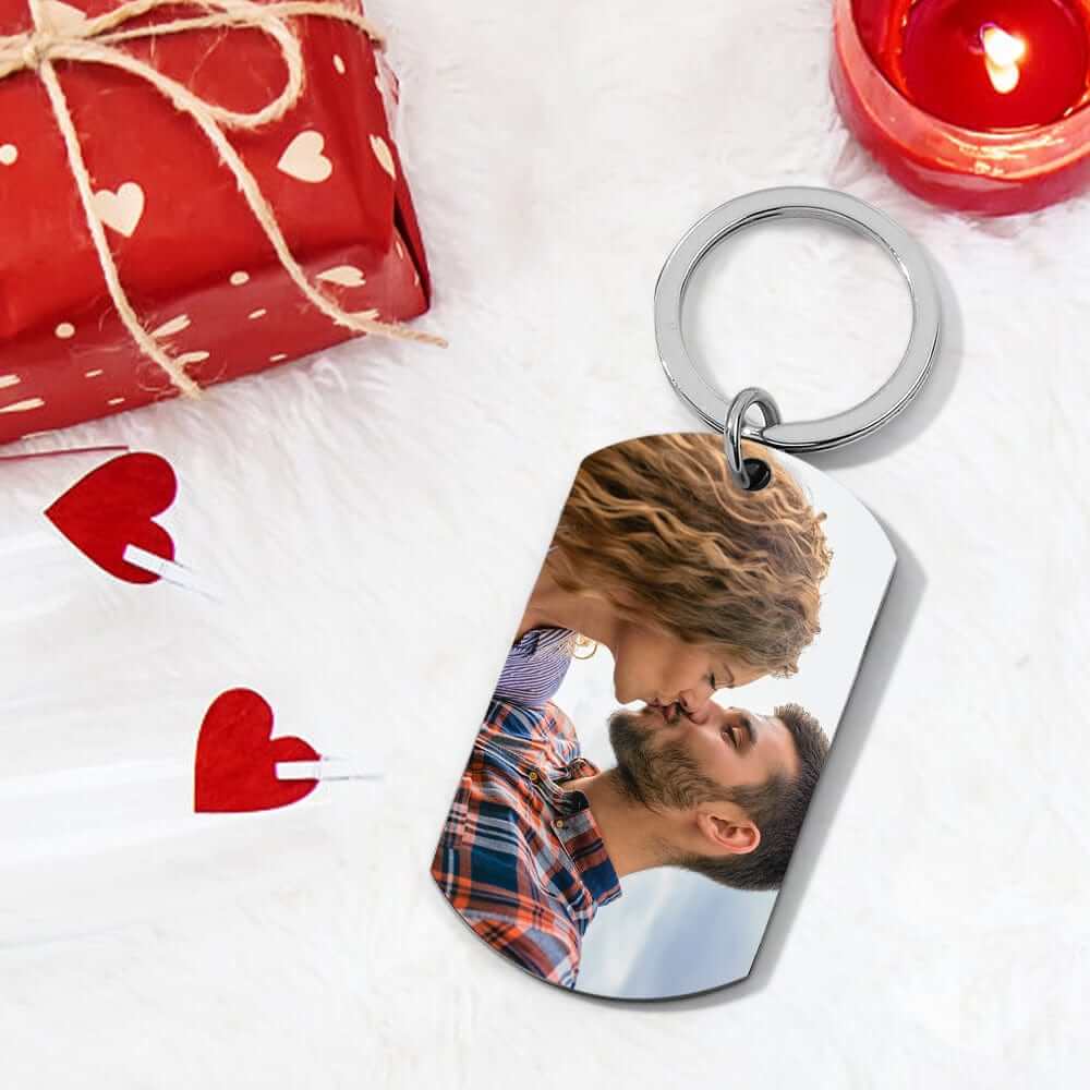 Drive Safe Have Fun Custom Keychain with Photo Gifts for Men