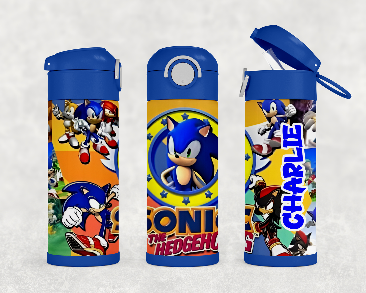 Personalized Sonic the Hedgehog Video Game 12oz Stainless Steel Kids Tumbler