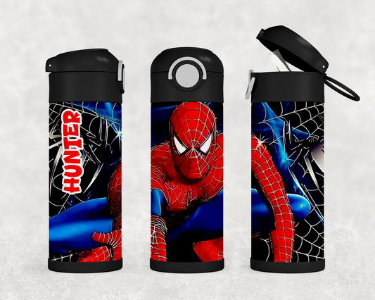 Personalized Spidey Spider Superhero 12oz Stainless Steel Kids Tumbler