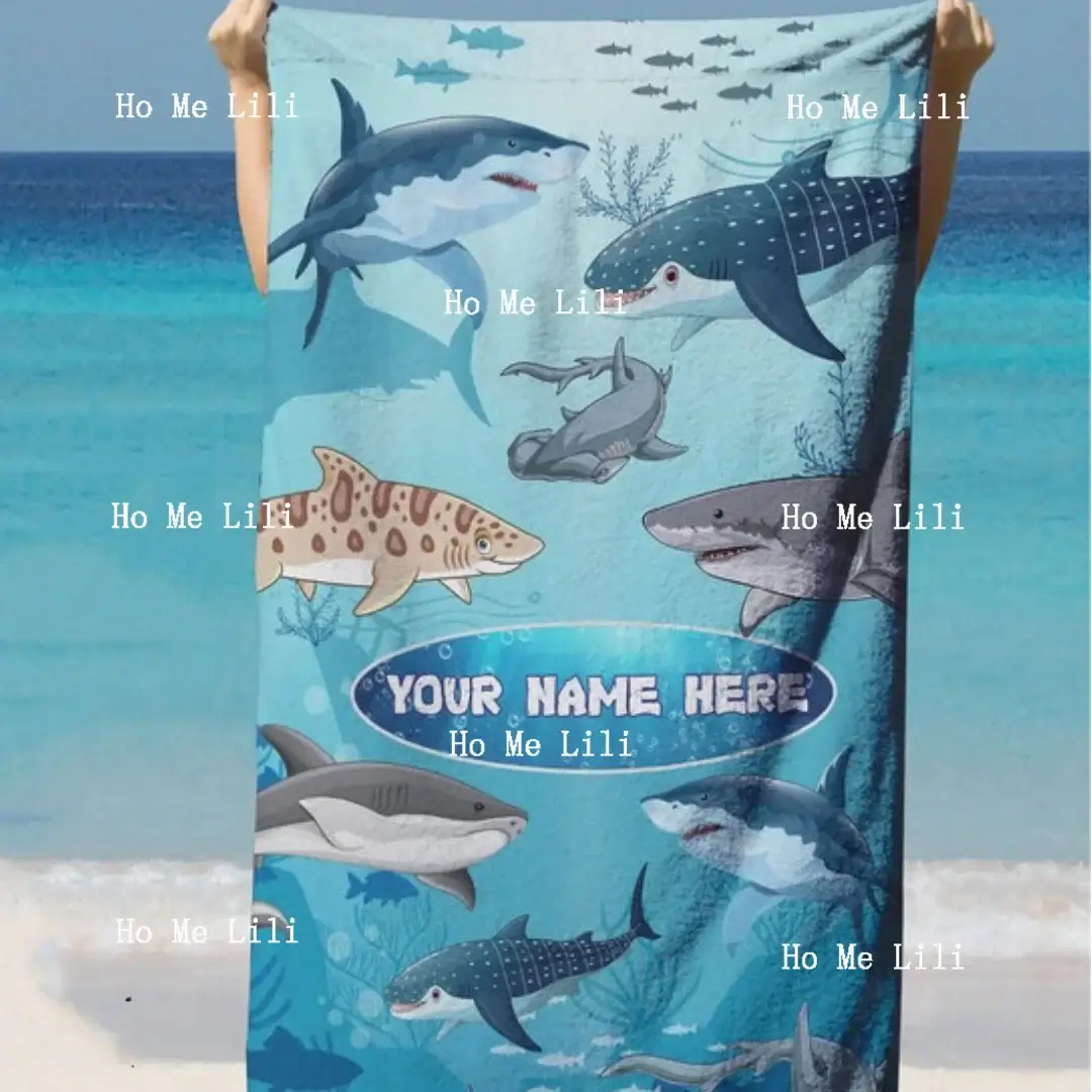 Personalized Kid’s Shark Beach Towel