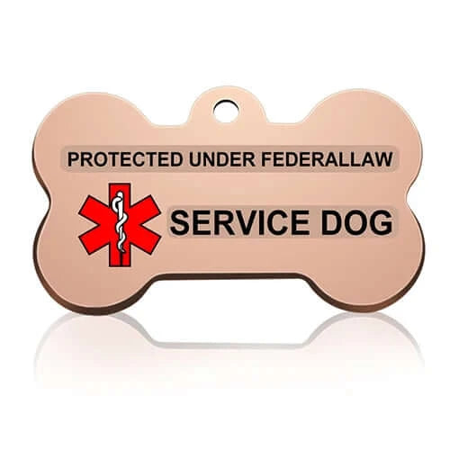 Personalized Pet Service Dog ID Tag Stainless Steel
