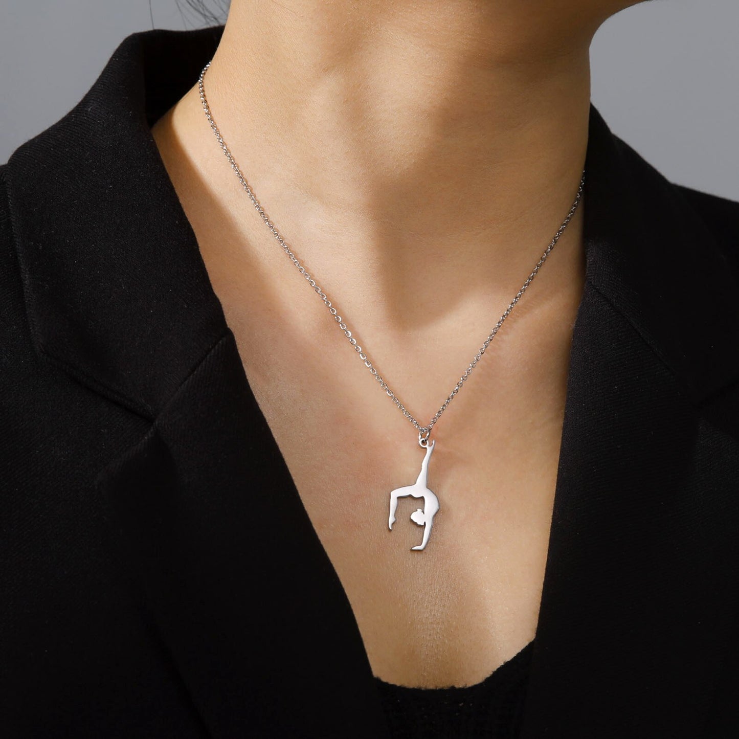 Stainless Steel Dancer Gymnast Gymnastics Necklace for Women Girl Teens - Premium necklace from DSers - Just $17.99! Shop now at giftmeabreak