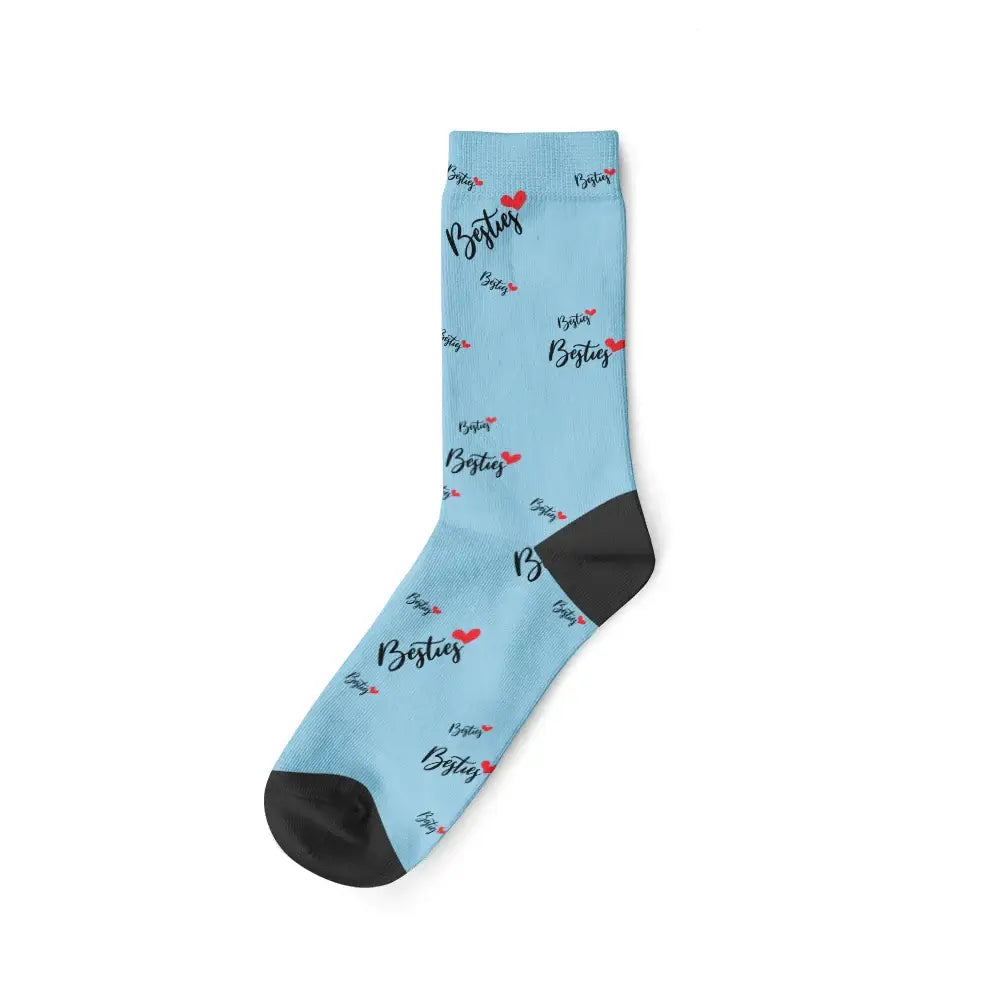 Customized Besties Best Friends Photo Socks