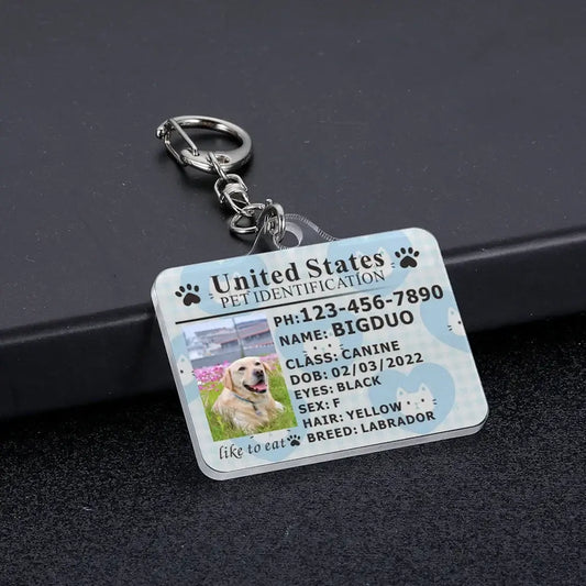 Personalized Custom Acrylic Pet ID Card Collar Tag