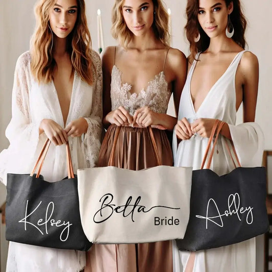 Personalized Tote Bags Bridesmaid Gifts Wedding