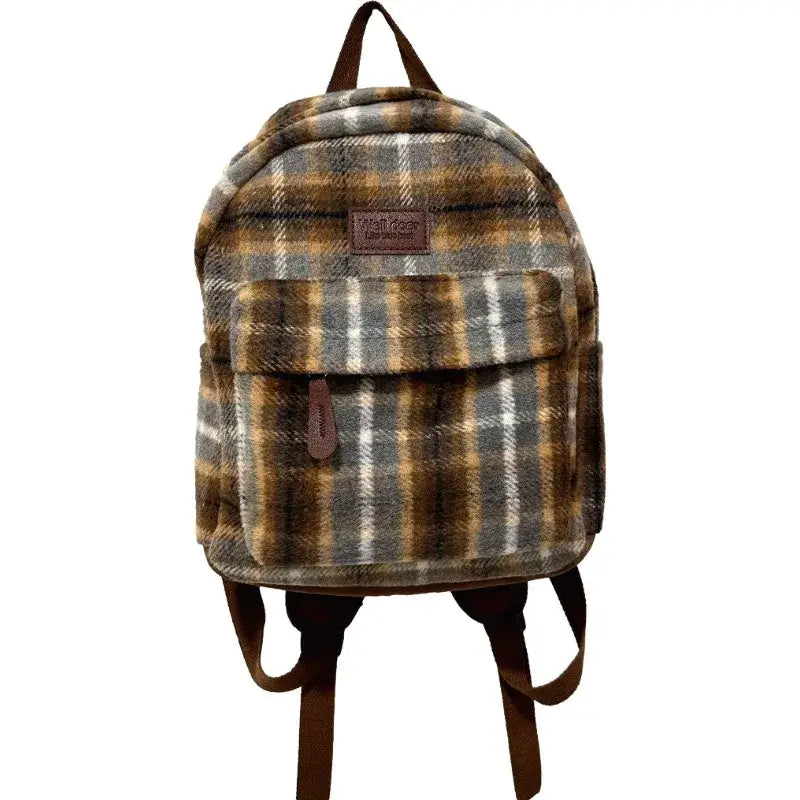 Personalized Embroidered Children's Plaid Backpack