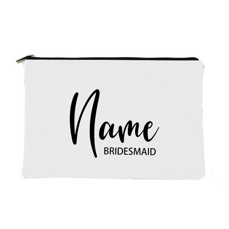 Personalized Name Bridesmaid Cosmetic Bag Bachelorette Party Makeup Bag Toiletries Organizer Pouch - Premium  from giftmeabreak - Just $3.39! Shop now at giftmeabreak