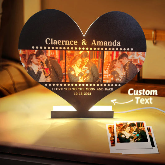 Personalized Heart-shaped Film Photo Night Light - Premium light from MadeMine - Just $17.99! Shop now at giftmeabreak
