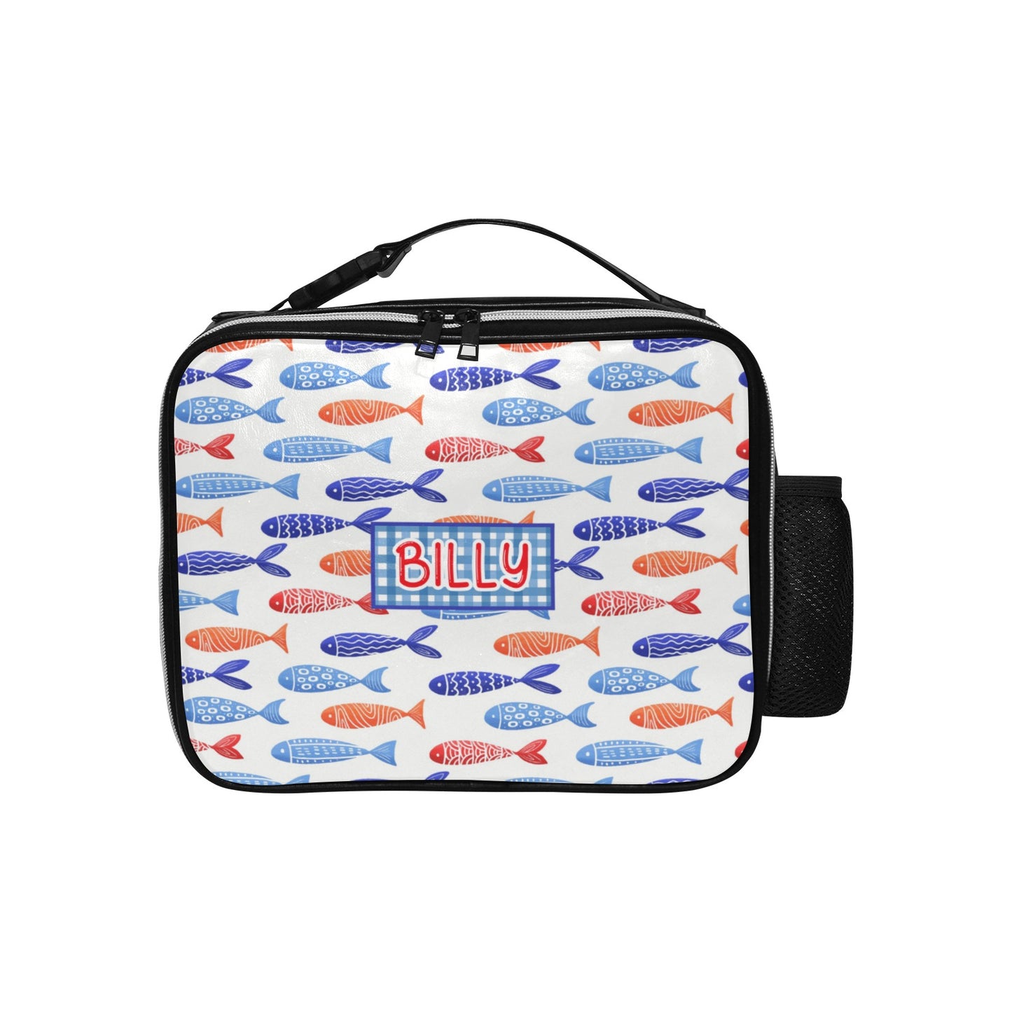 Personalized Custom Fish Design Lunch Box with Water Bottle Holder