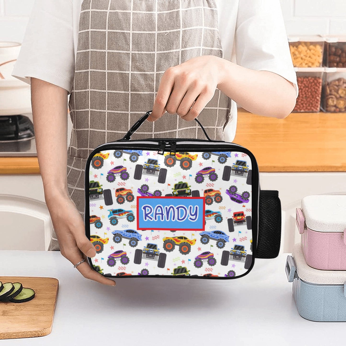 Personalized Custom Monster Truck Design Lunch Box *Matching Tumbler Available*