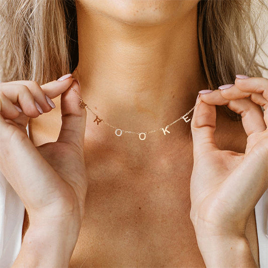 Personalized Stainless Steel Alphabet Name Necklace