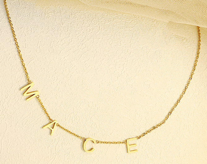 Personalized Stainless Steel Alphabet Name Necklace