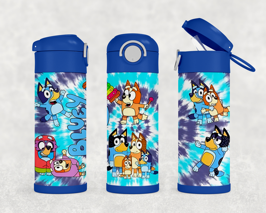 Personalized Blue Dog Bluey 12oz Stainless Steel Kids Tumbler