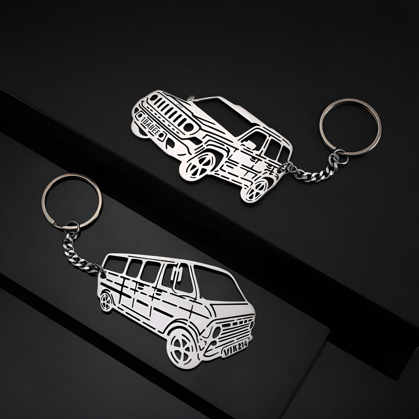 Personalized Stainless Steel or Silver Car Keychain in Any Model - Premium keychain from You only Jewelry - Just $24.99! Shop now at giftmeabreak